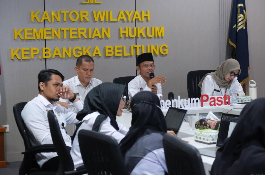 Kanwil Kemenkum Babel Harmonisasikan Ranperda Perubahan Perda Perangkat Daerah Kabupaten Bangka