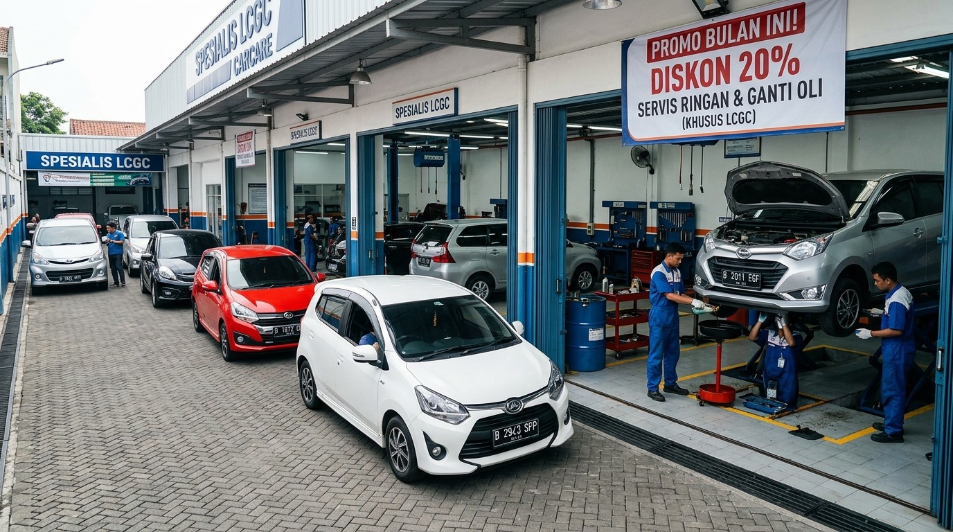 Khusus Mobil LCGC! Daftar Bengkel Spesialis Diskon 20% Pasca Mudik, Solusi Servis Hemat Gaji April
