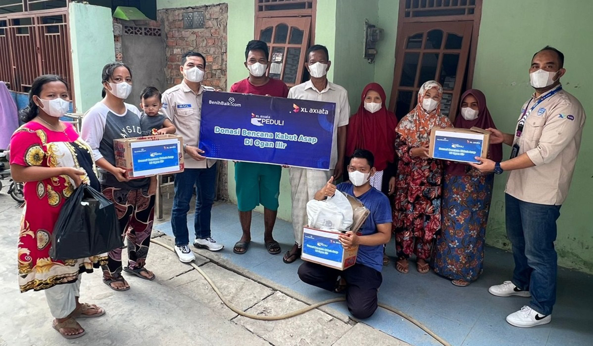 Alhamdulillah! Dampak Kabut Asap di Sumsel dan Jambi, XL Axiata Kirim Paket Bantuan untuk Warga