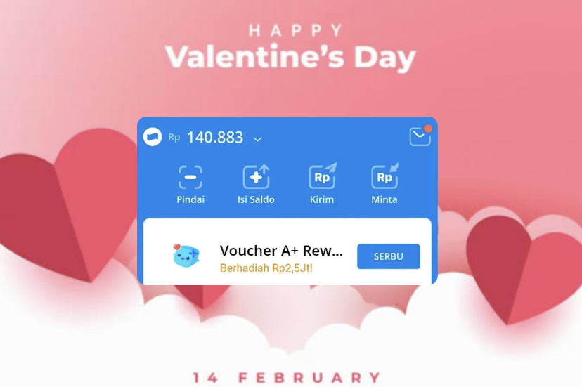 Link DANA Kaget Paling Baru Khusus Valentine Days! Saldo Gratis Rp140 Ribu Siap Diklaim