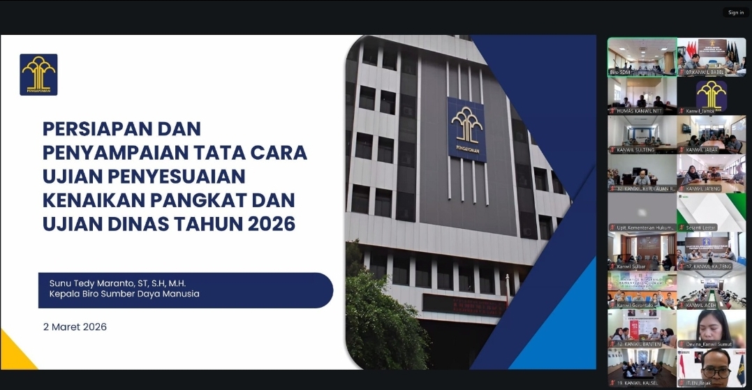 Kanwil Kemenkum Babel Ikuti Rapat Persiapan UPKP dan UDIN 2026
