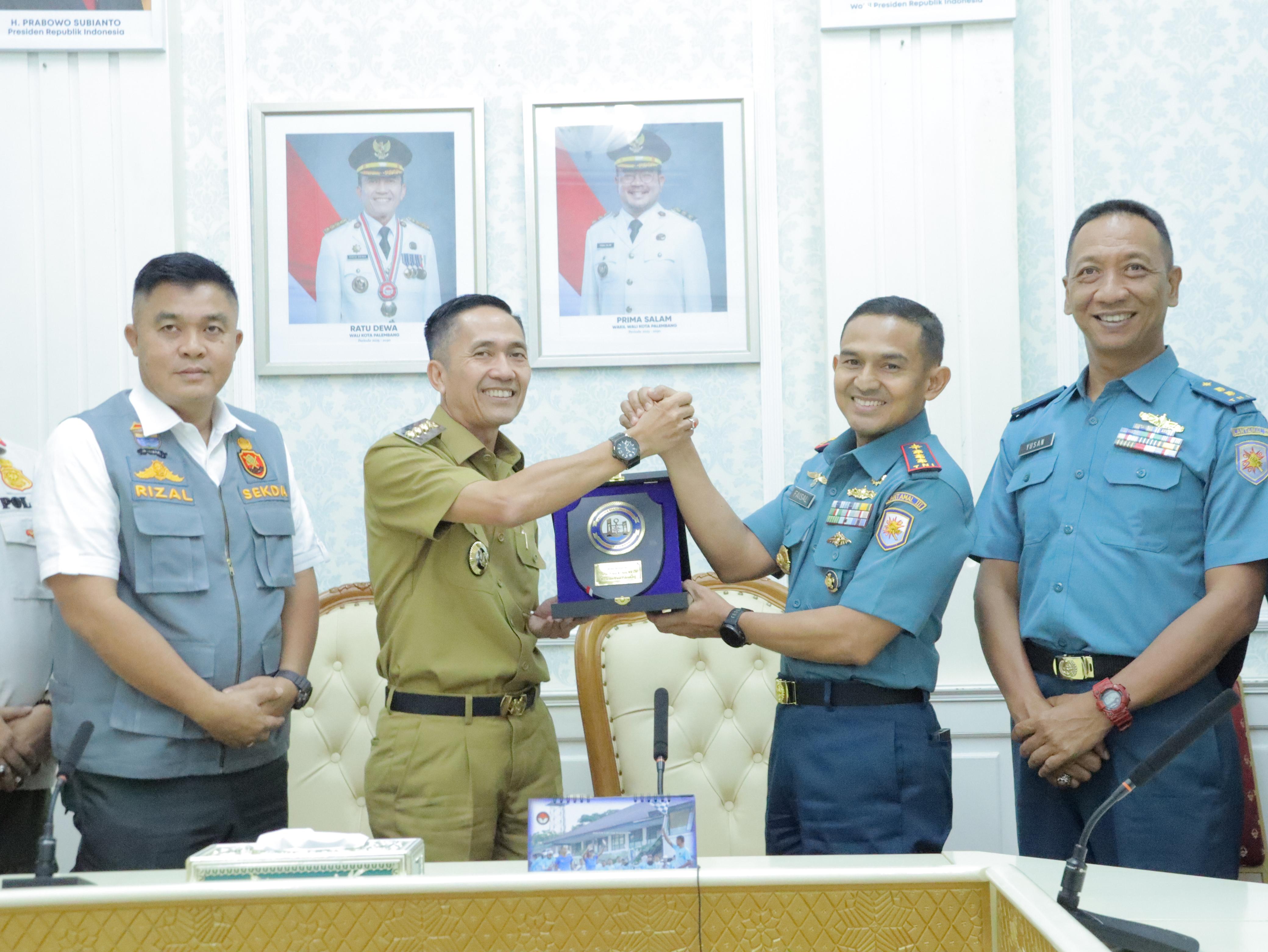 Lanal Palembang dan Pemkot Palembang Pastikan Keamanan dan Kelancaran Mudik Lebaran