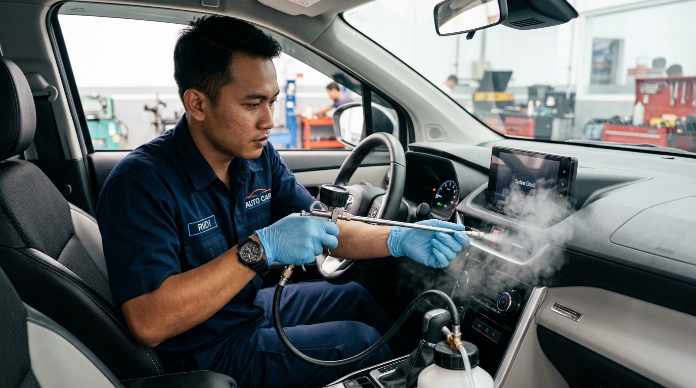 Penyebab AC Mobil Bau Apek Setelah Mudik? Cuci Evaporator Tanpa Bongkar Ini Bersih dalam 30 Menit