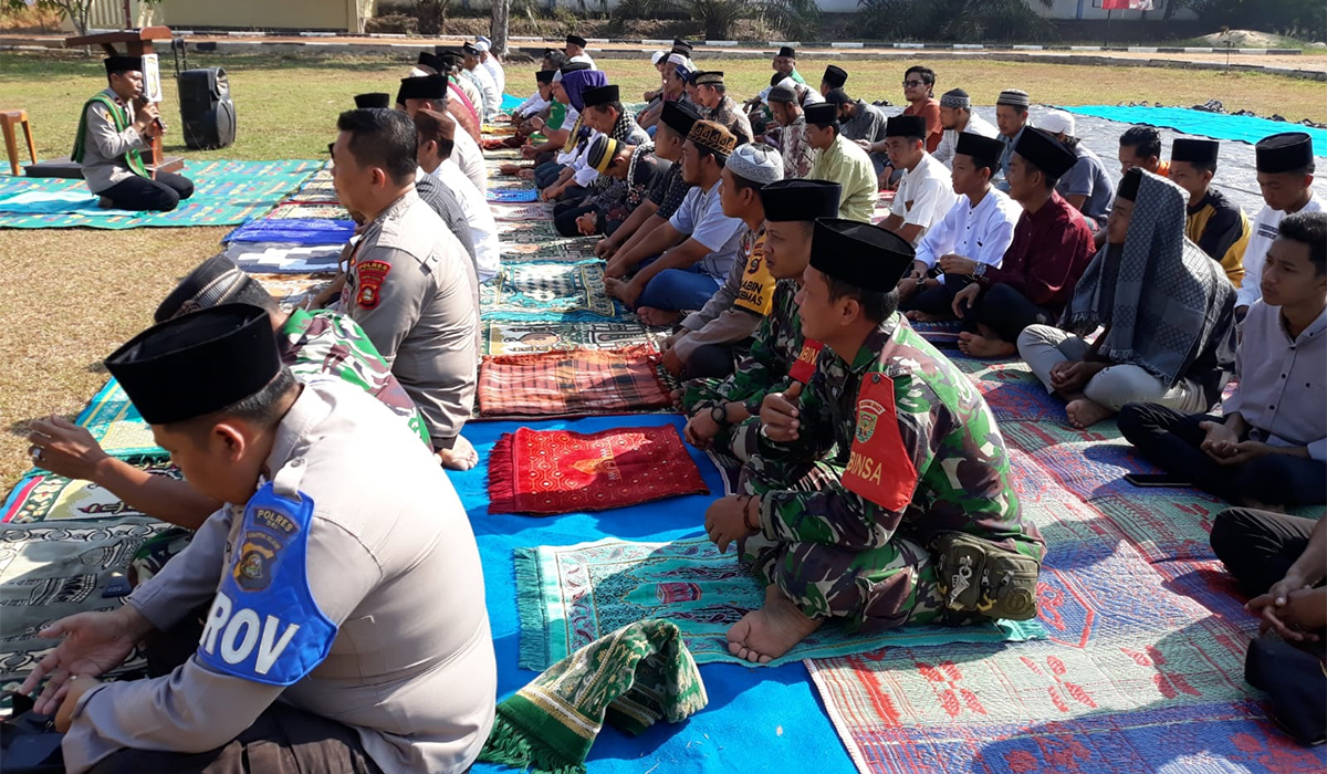 Kemarau Melanda, Polres OKI Bersama Kodim 0402/OKI-OI Laksanakan Sholat Istisqa