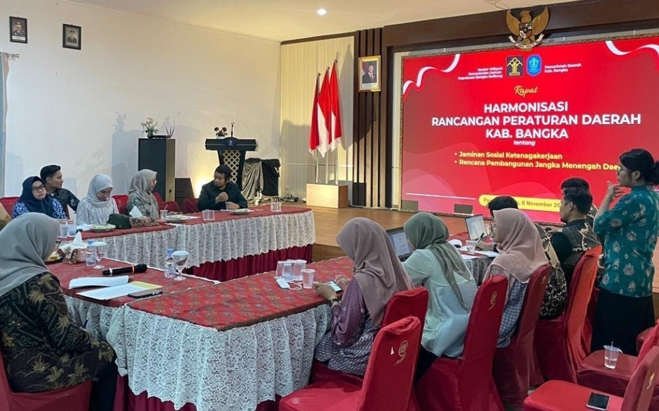 Kanwil Kemenkum Babel Harmonisasikan Dua Raperda Kabupaten Bangka