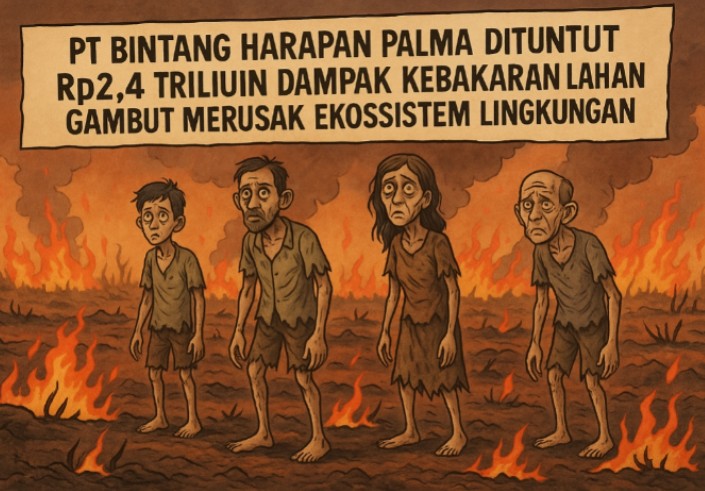 Rusak Ekologi Lintas Generasi, KLH Tuntut PT BHP Rp2,4 Triliun Akibat Kebakaran Lahan Gambut