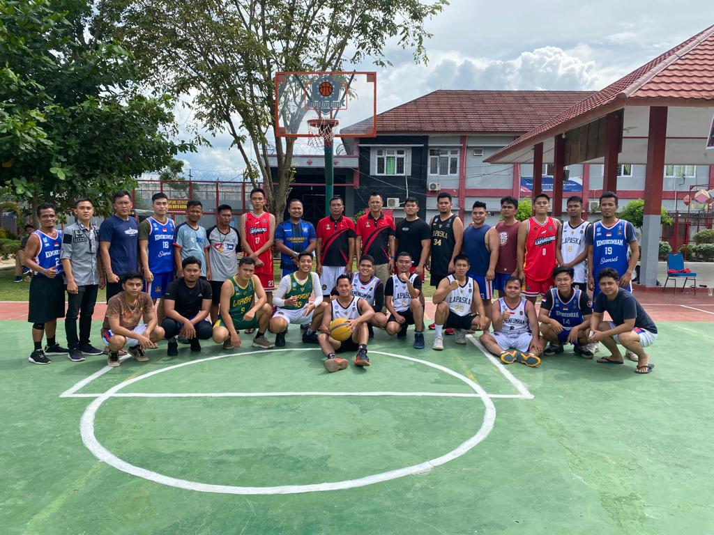 POP Kemenkumham Sumsel Gelar Turnamen Bola Basket 3 on 3 di Lapas Kayuagung