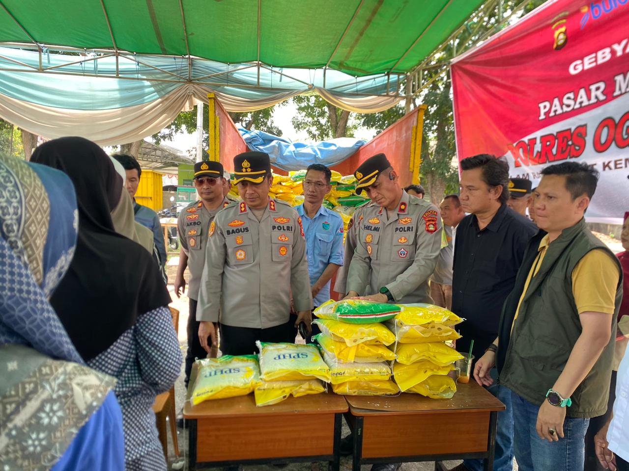 Peringati HUT Kemerdekaan RI ke-80, Polres Ogan Ilir Kolaborasi Perum Bulog Gelar Gerakan Pangan Murah