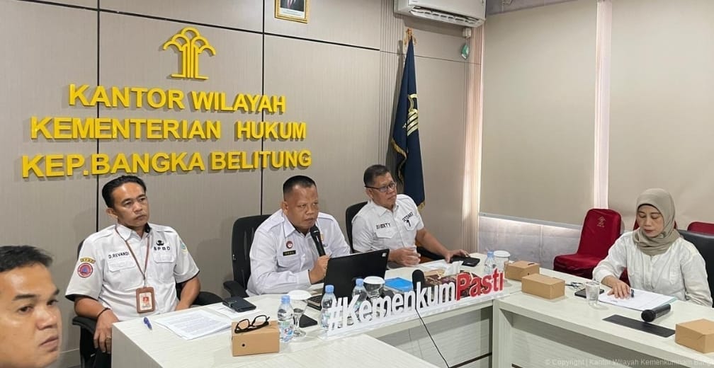 Kanwil Kemenkum Babel Harmonisasi Dua Ranperkada Kota Pangkalpinang