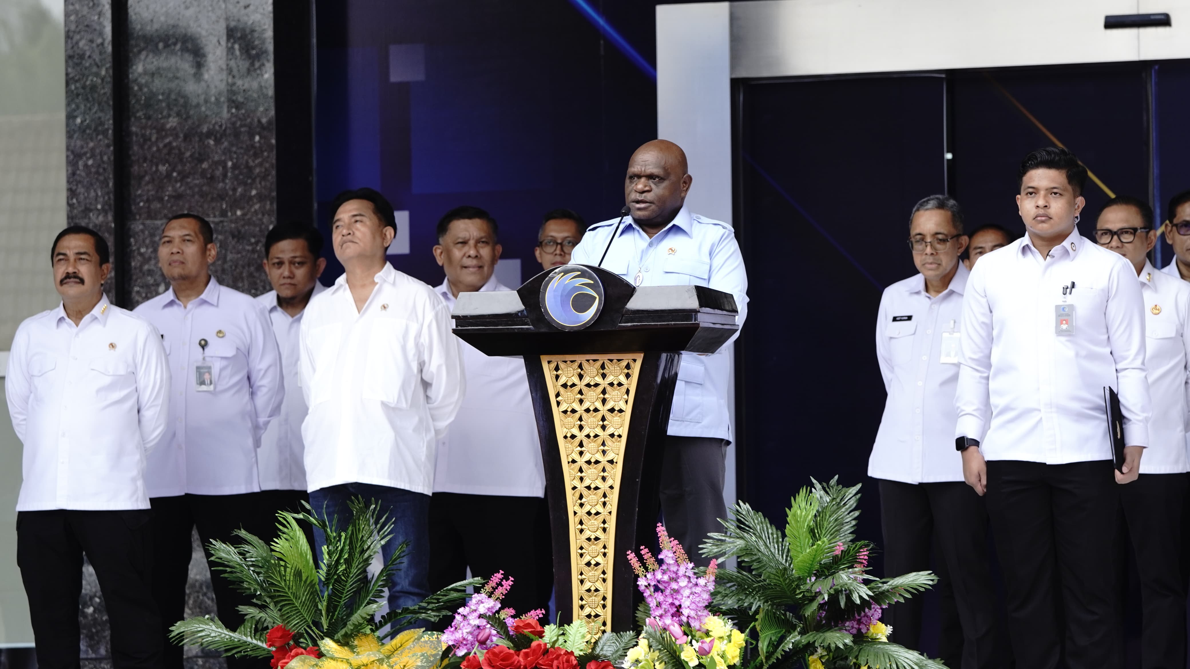 Jajaran Kanwil Kemenkum Babel Ikuti Apel Pagi Bersama, Ini Pesan Penting dari Menteri HAM Natalius Pigai