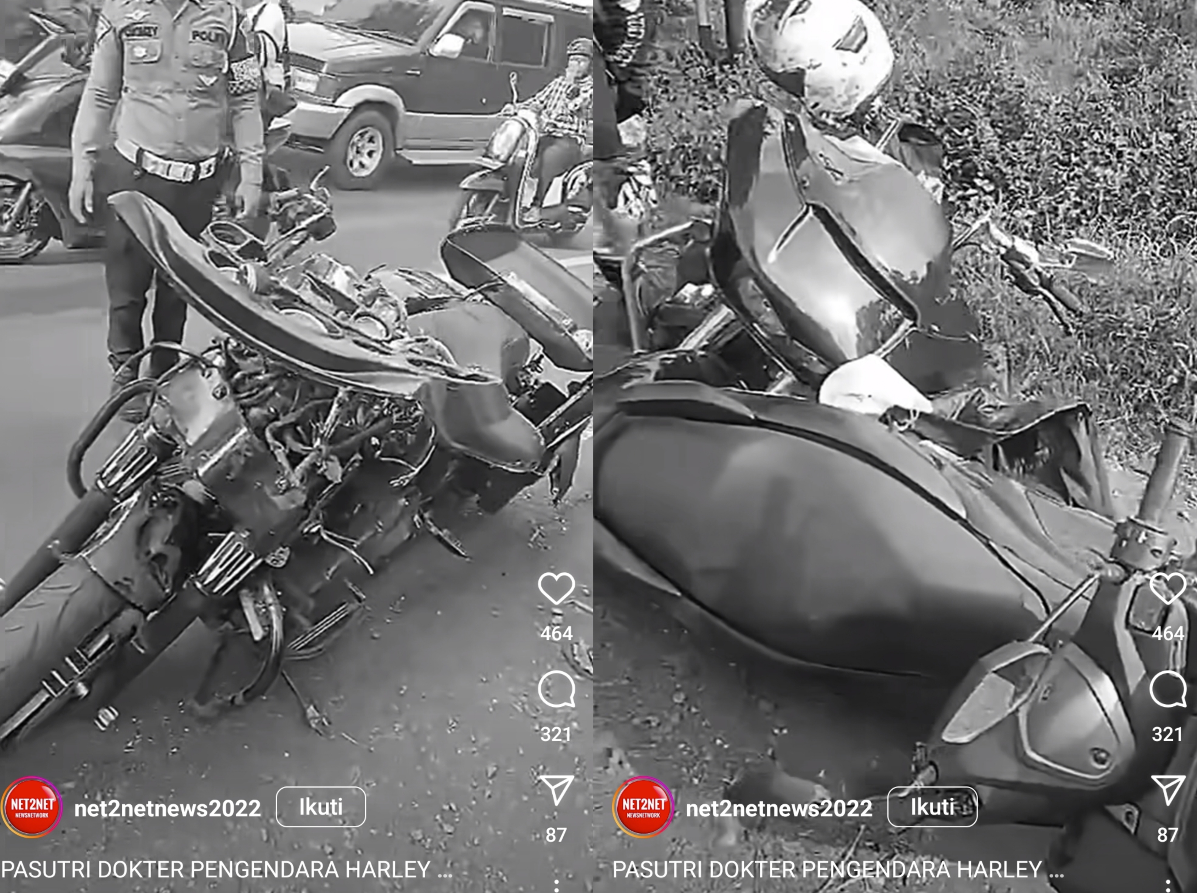 Pasutri Dokter Tewas Terlindas Innova Usai Kecelakaan Konvoy Moge Harley-Davidson di Probolinggo