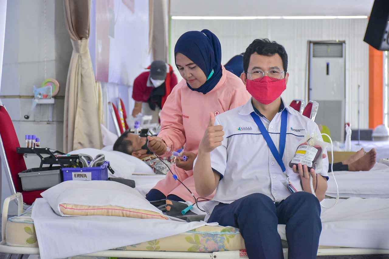   Donor Darah PT Pusri, Komitmen BUMN Hadir untuk Negeri