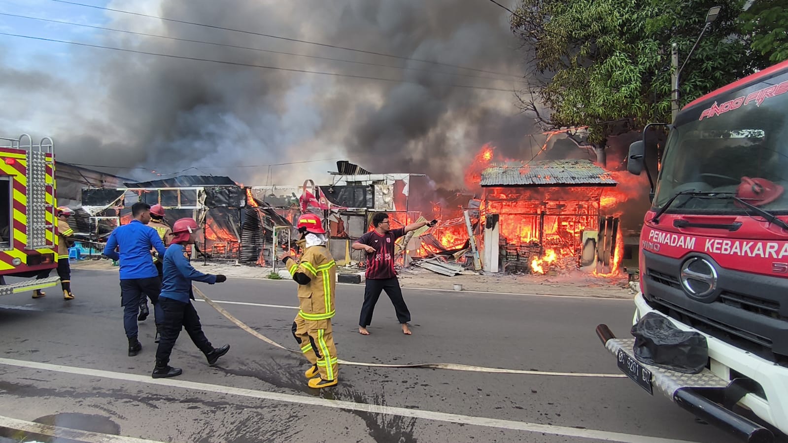 Sejumlah Kios Jalan Talang Kerangga Palembang Hangus Terbakar, Sempat Dengar Suara Ledakan