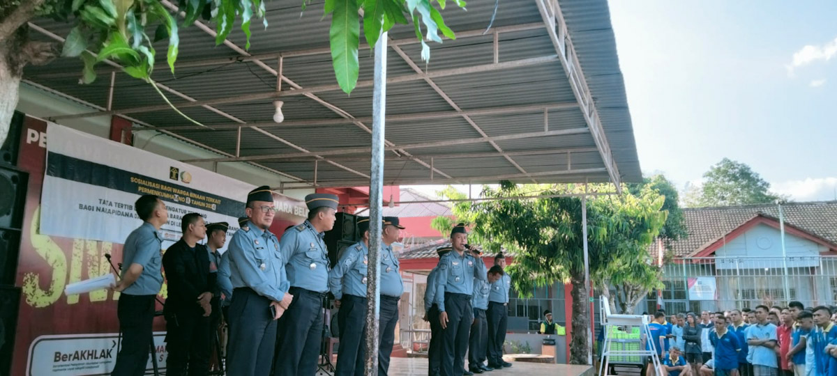 Membangun Lingkungan Aman, Lapas Narkotika Kelas IIA Muara Beliti Gelar Sosialisasi Peraturan Kemenkumham