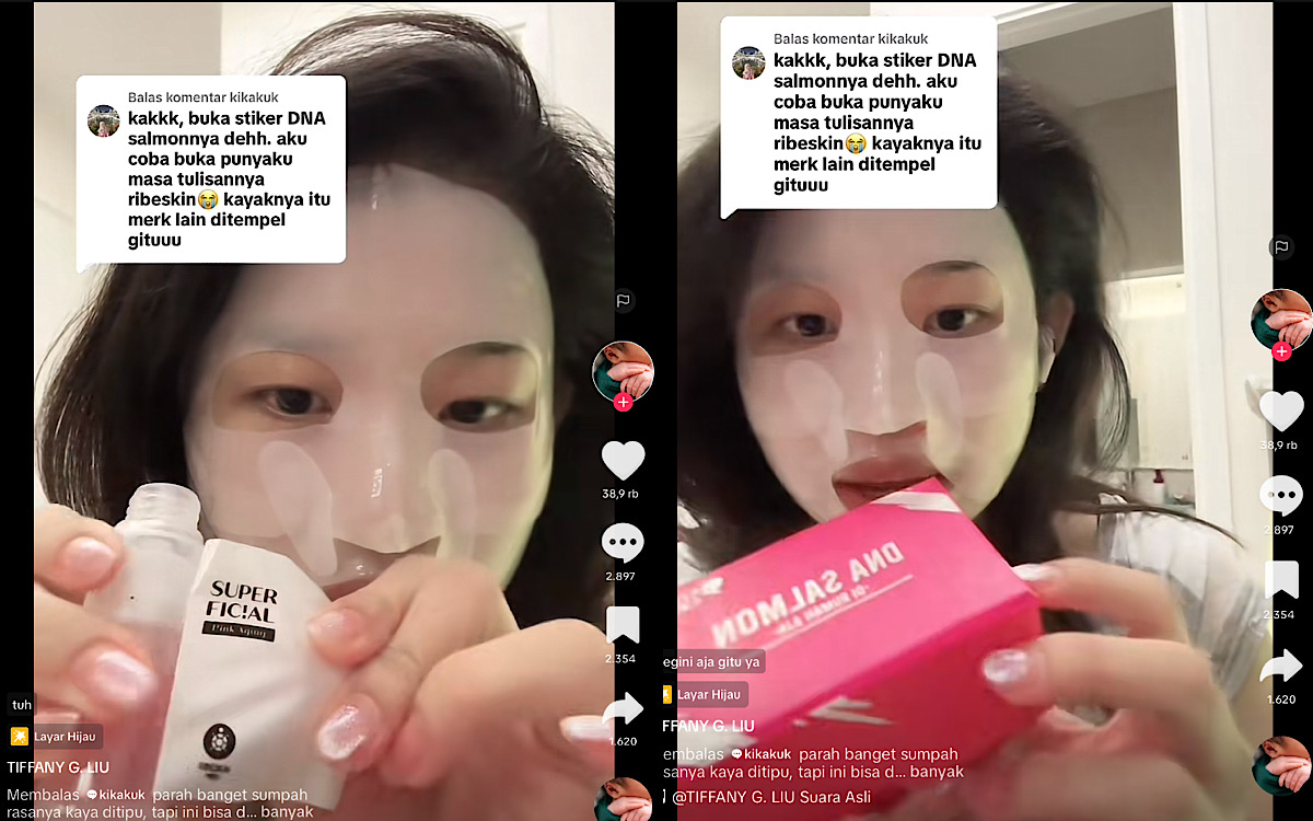 Skincare DNA Salmon ‘Di Rumah Aja’ Ternyata Tempelan Juga Guys, Cewek Ini Buktikan Stiker Bikin Harga Melonjak