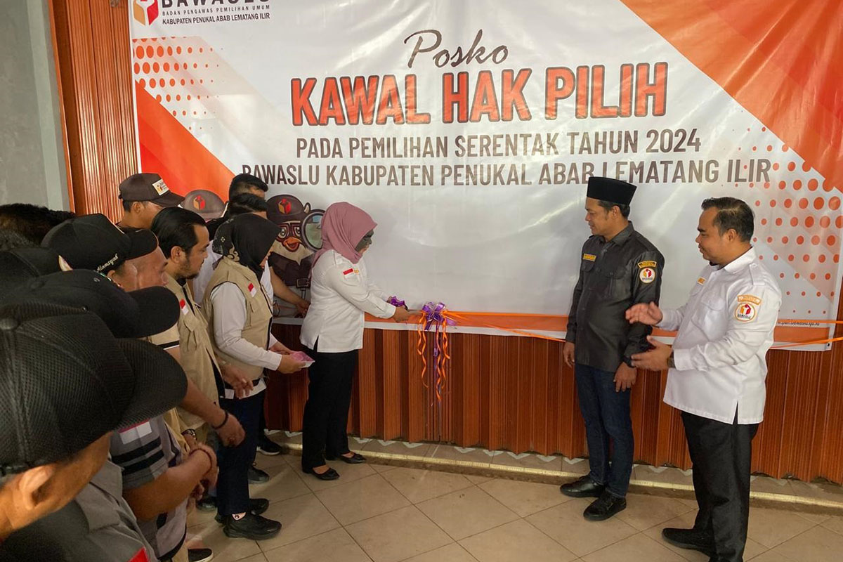 Peluncuran Posko Kawal Hak Pilih oleh Bawaslu PALI dalam Pilkada 2024