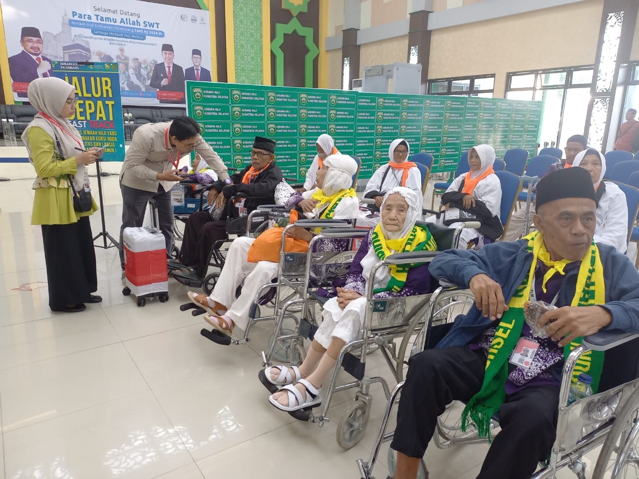 Embarkasi Palembang Siapkan Jalur Fast Track Bagi Jemaah Haji Lansia