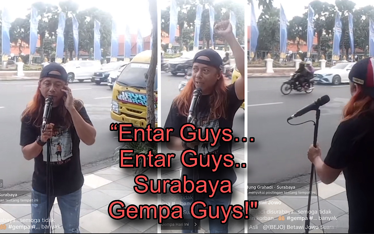 Detik-detik Gempa Surabaya Saat Bejo Perform Live TikTok Langsung Ucap Asma Allah