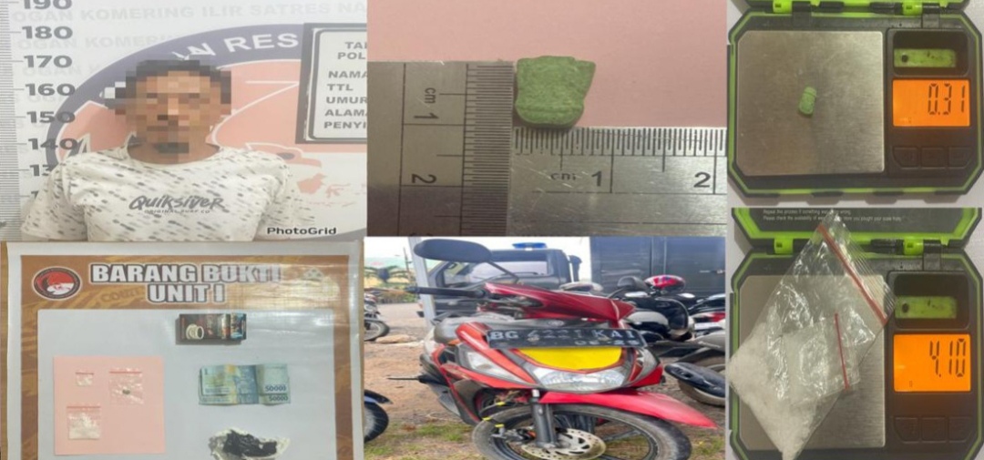 Polres OKI Tangkap Dua Pengedar Narkotika di Kayuagung dan Air Sugihan