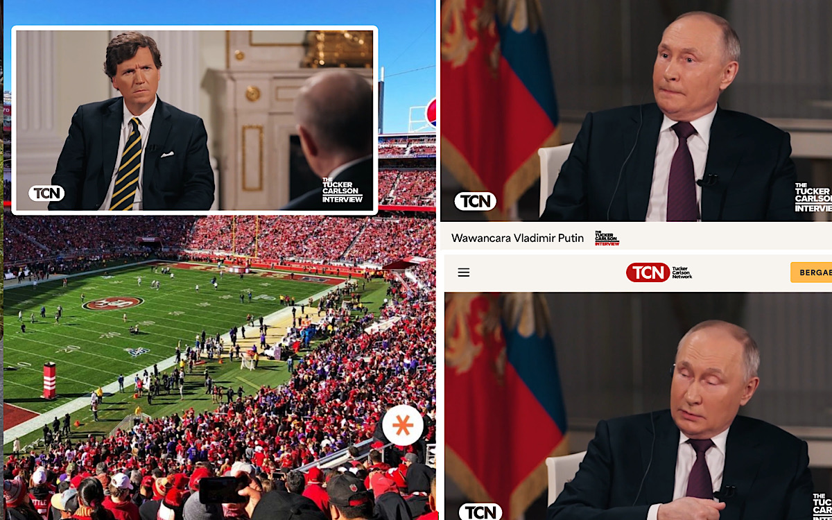 Wawancara Tucker dan Putin Sudah Ditonton 150 Juta Kali di X, Kalahkan Super Bowl di Banyak TV di Amerika   