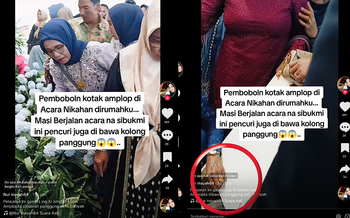 Viral Pencuri Kuras Kotak Amplop Kondangan, Pelaku Sudah Menunggu Dibawah Panggung