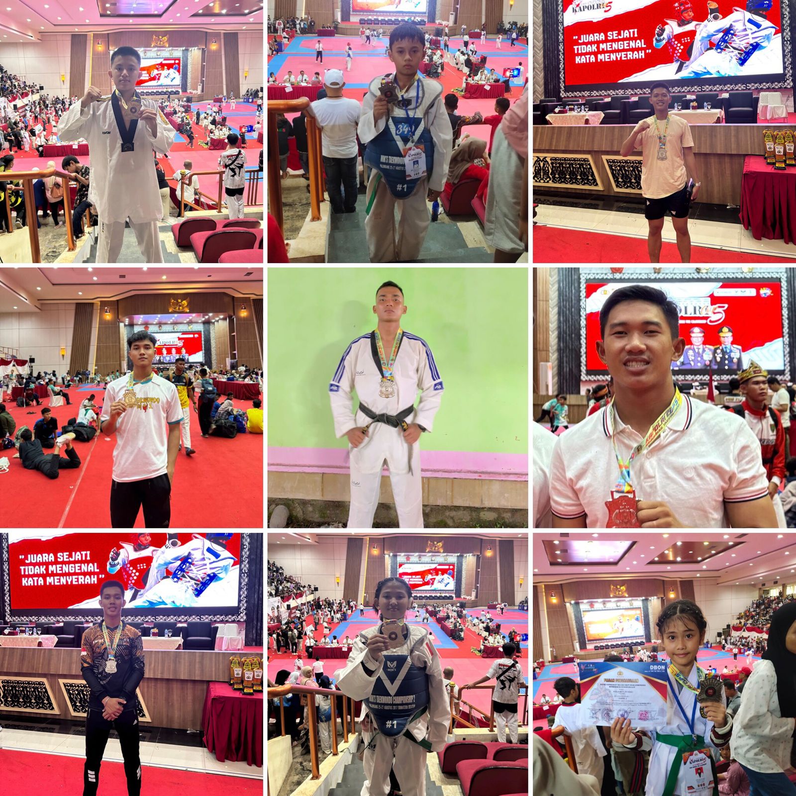 Luar Biasa! Atlet Polda Sumsel Sabet 3 Medali Emas dan 7 Medali Perak Kejurnas Taekwondo Kapolri Cup 