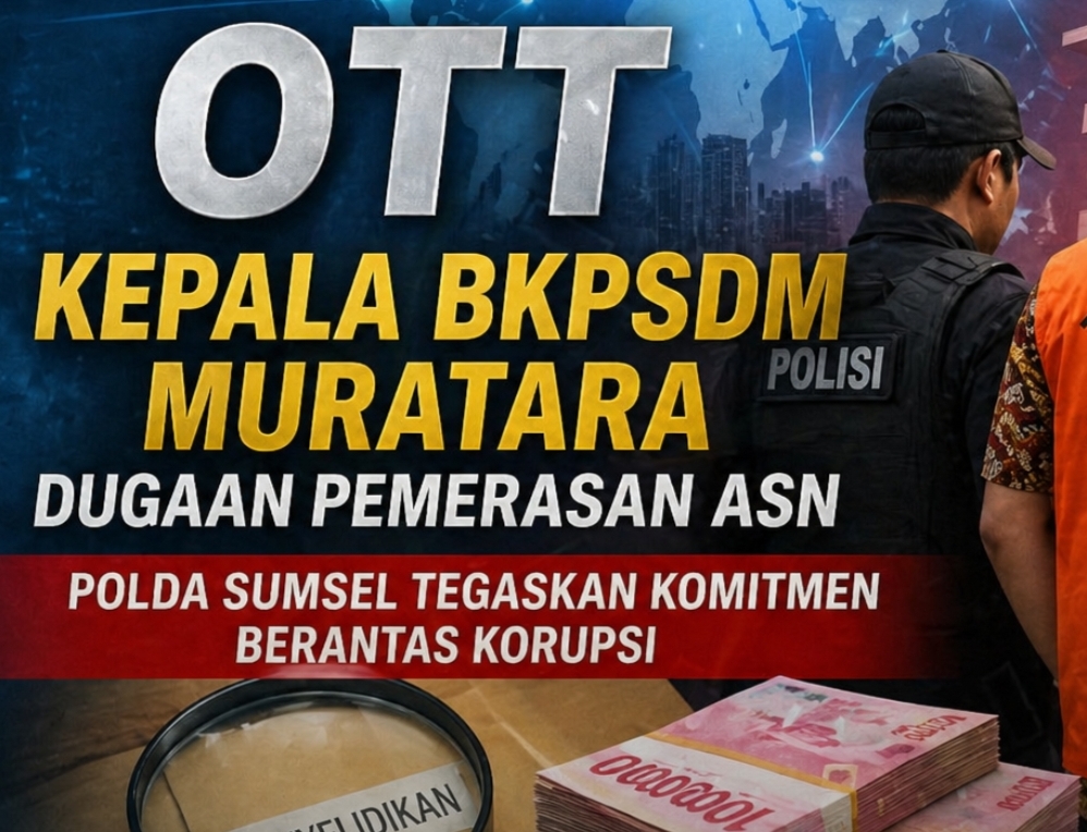 OTT di Muratara, Kepala BKPSDM Diamankan Terkait Dugaan Pemerasan ASN