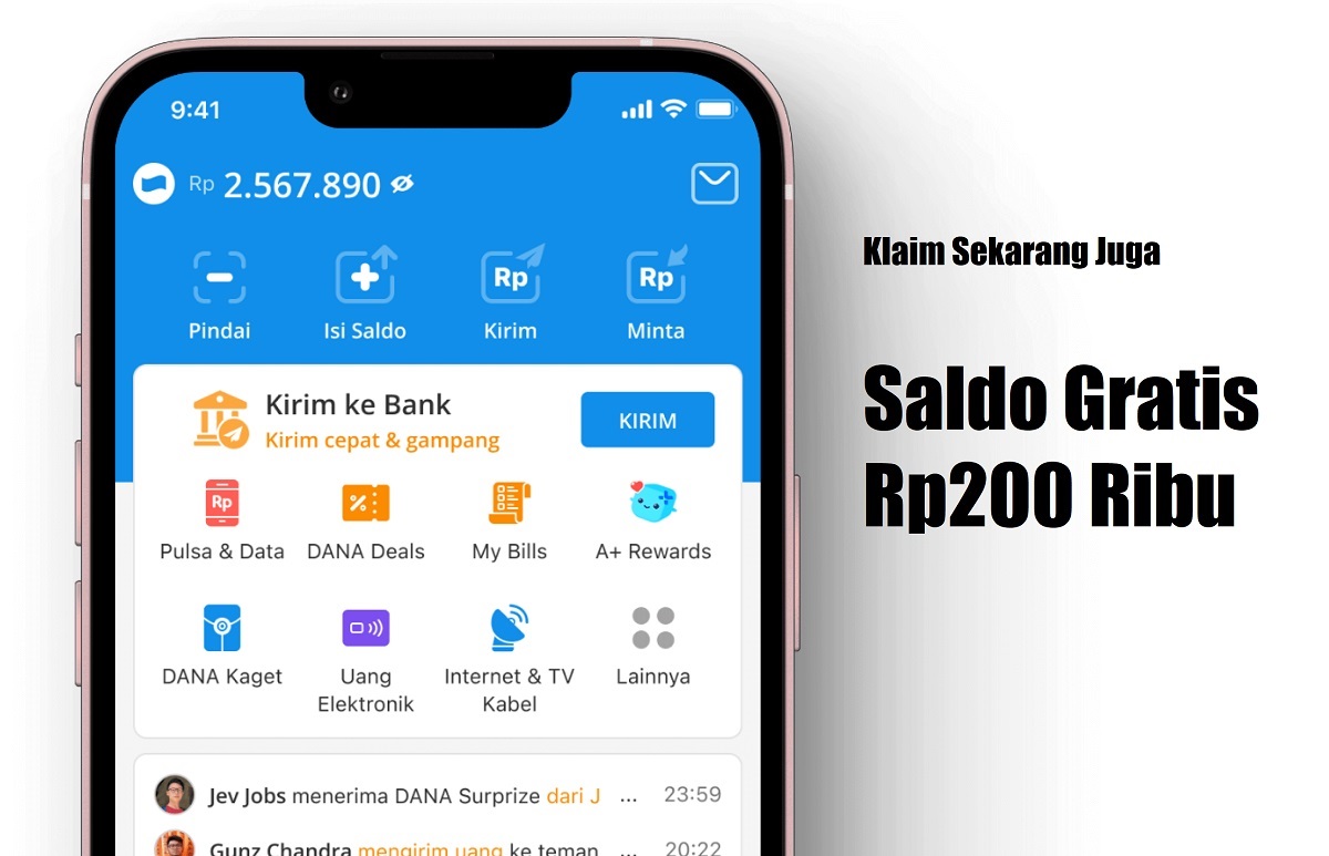 Klaim Sekarang Juga Saldo Gratis Rp200 Ribu dari DANA Kaget, Jangan Sampai Lewat!