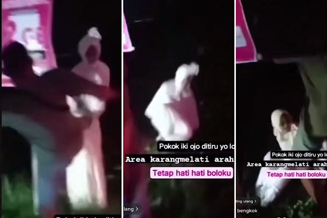 Prank Gagal…Pocong Terjungkal Kena Tendang, Minta Ampun Terlanjur Panas, Netizen: Mase Mewakili Kita Semua