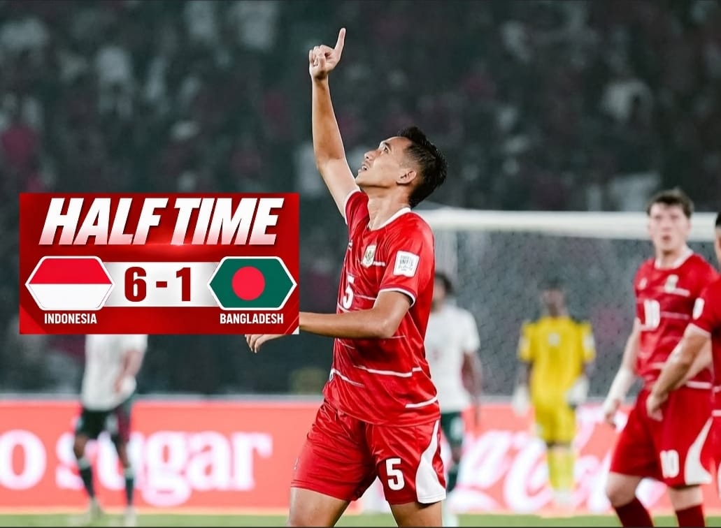 Timnas Indonesia Menggila Babak Pertama Unggul 6-1 vs Bangladesh, Puncaki Klasemen Grup A FIFA ASEAN Cup 2026