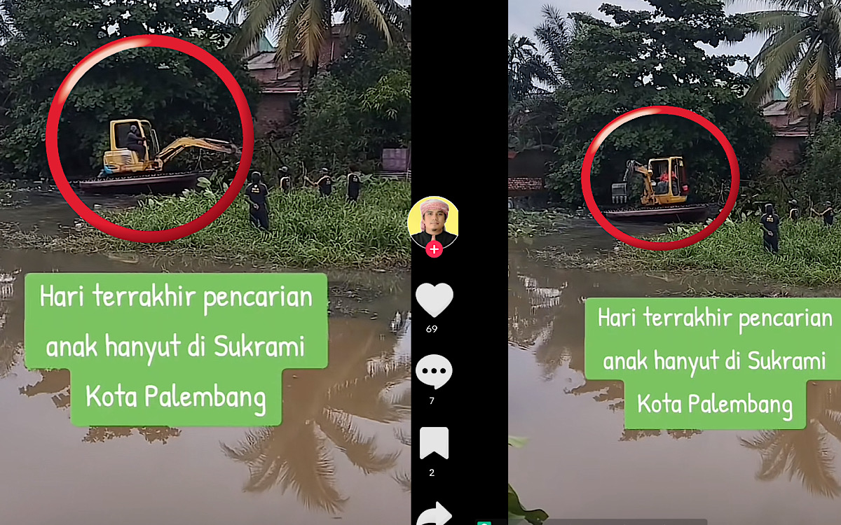 Alat Berat Keruk Drainase Di Lokasi Anak Tenggelam Di Perumahan Sukajaya Palembang, Infonya Ini Hari Terakhir 