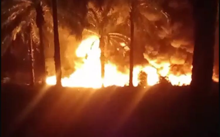 4 Tempat Penyulingan Minyak Ilegal di Keluang Muba Terbakar Sekaligus, Makan Korban Lagi?