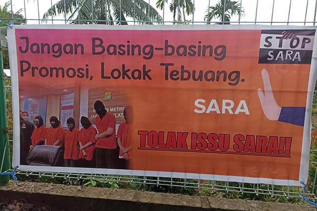 Beredarnya Spanduk Himbauan Kepada Masyarakat Untuk Menolak Provokasi Issu SARA 