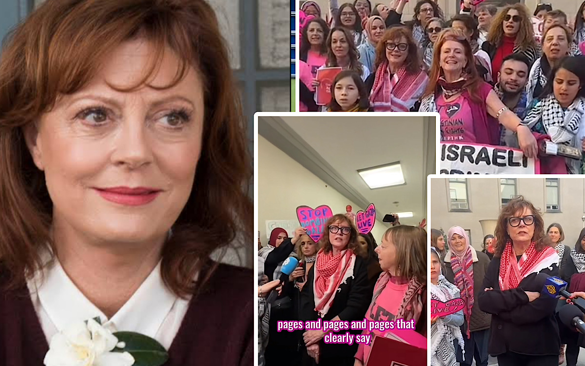 Artis Susan Sarandon Bersama Aktivis CodePink Datangi Gedung Kongres, Minta Stop Genosida di Palestina! 