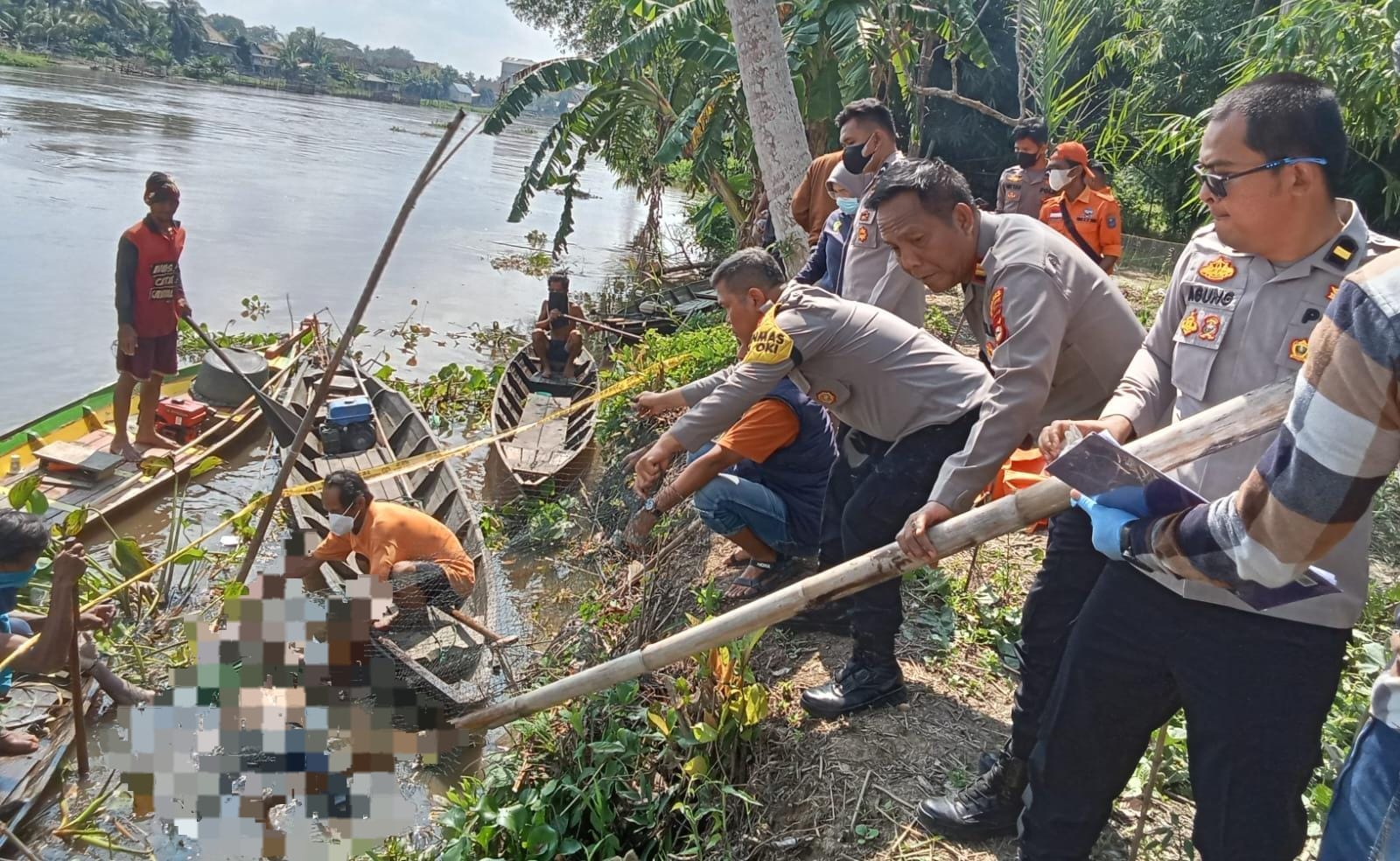 Warga Temukan Mayat Mr X Mengapung di Sungai Komering Kayuagung OKI 