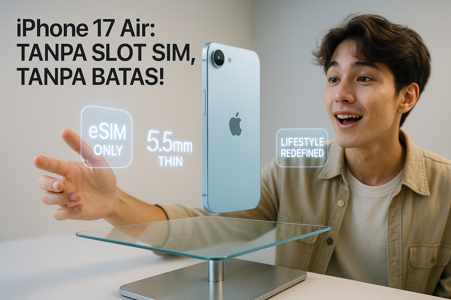 Bukan iPhone Biasa, iPhone 17 Air Hadir Tanpa Slot SIM dan Desain Ultra Slim!