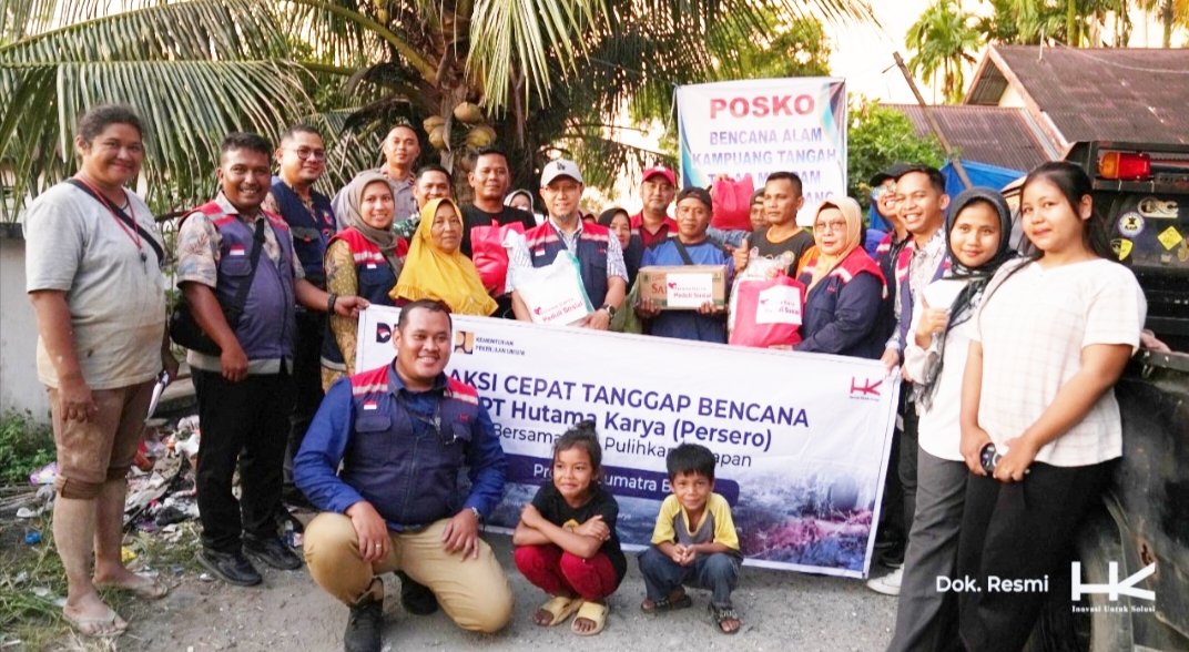 Tanggap Bencana Hidrometeorologi di Sumbar, Hutama Karya Perkuat Bantuan Lewat HK Peduli