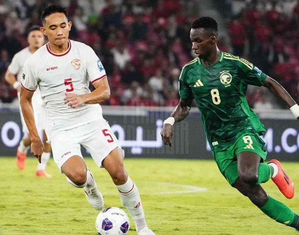 Babak Bertama Timnas Indonesia Unggul 1-0 Atas Arab Saudi, Marselino Getarkan Stadion Gelora Bung Karno