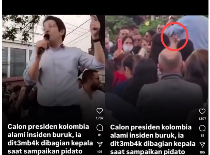 Mengerikan: Video Detik-detik Capres Kolombia Sekarat, Diterjang Pelor Saat Kampanye