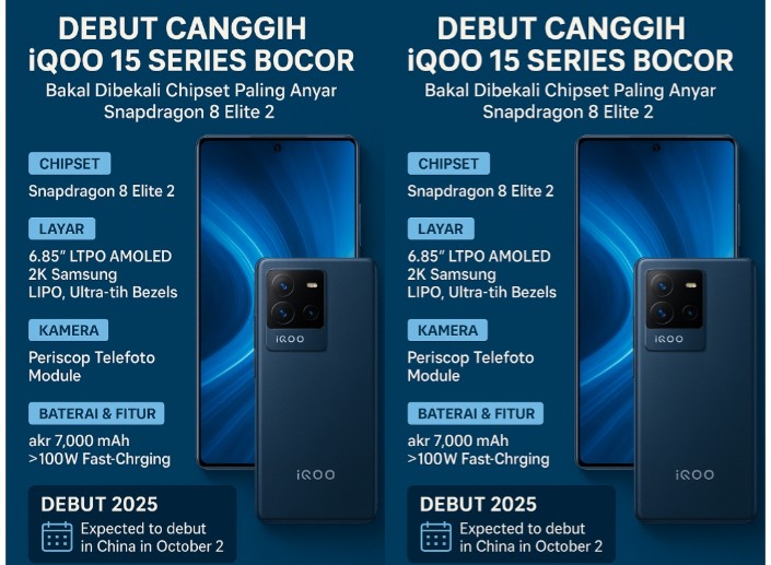 Debut Canggih iQOO 15 Series Bocor, Bakal Dibekali Chipset Paling Anyar Snapdragon 8 Elite 2