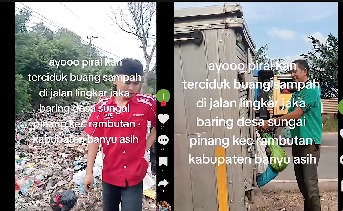Efektif Cara Warga Jalan Lingkar Jakabaring Permalukan Pembuang Sampah, Direkam dan Disuruh Pungut