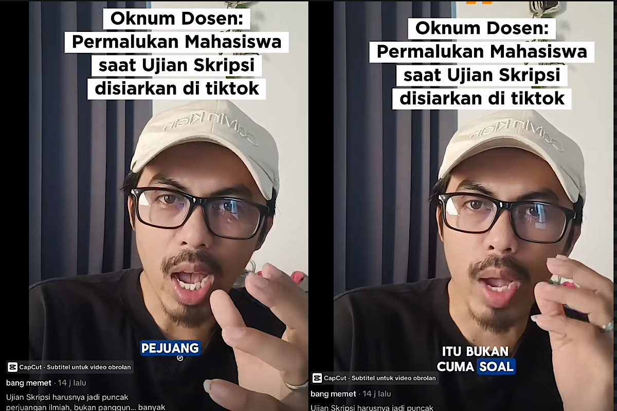 PRIHATIN, Dosen Permalukan Mahasiswa Saat Live Sidang Skripsi Seperti Menampar Muka Sendiri