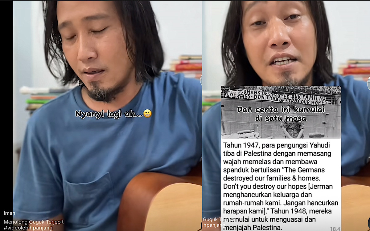 Heboh Lagu Konten Kreator Iman Tentang Bangsa Terusir ‘Menggigit’ Tuan Rumah yang Menolongnya  