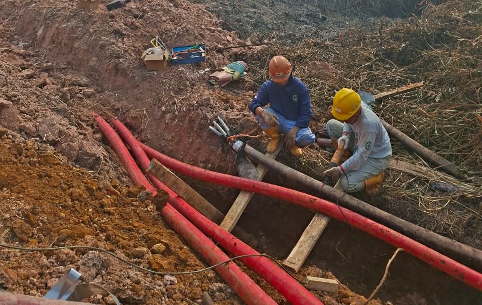 Petugas PLN UP3 Berjibaku Pulihkan Infrastruktur di Tanjung Api-api Akibat Karhutla
