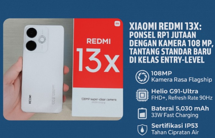 Xiaomi Redmi 13X: Ponsel Sejutaan dengan Kamera 108 MP, Standar Baru di Kelas Entry-Level