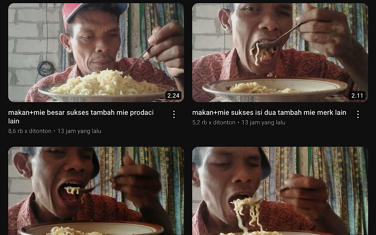 Yoto Kebo Konten YouTube Makan Mie Melulu, Netizen Kasihan Minta Tolong Subscrib Agar Bisa Makan yang Lain 