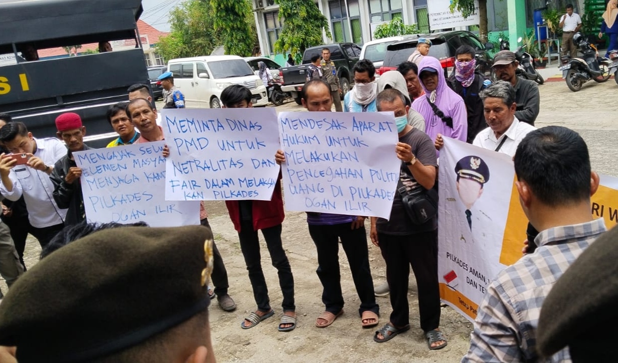 Tolak Politik Uang dan Black Campaign, GPPMS Datangi Kantor Dinas PMD Ogan Ilir