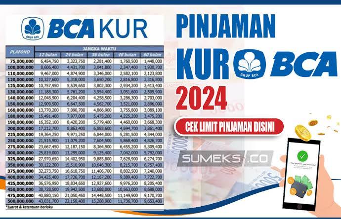 Simulasi Tabel Angsuran KUR BCA 2024 Plafon Rp100 Juta, Cek Syarat Pengajuannya Disini