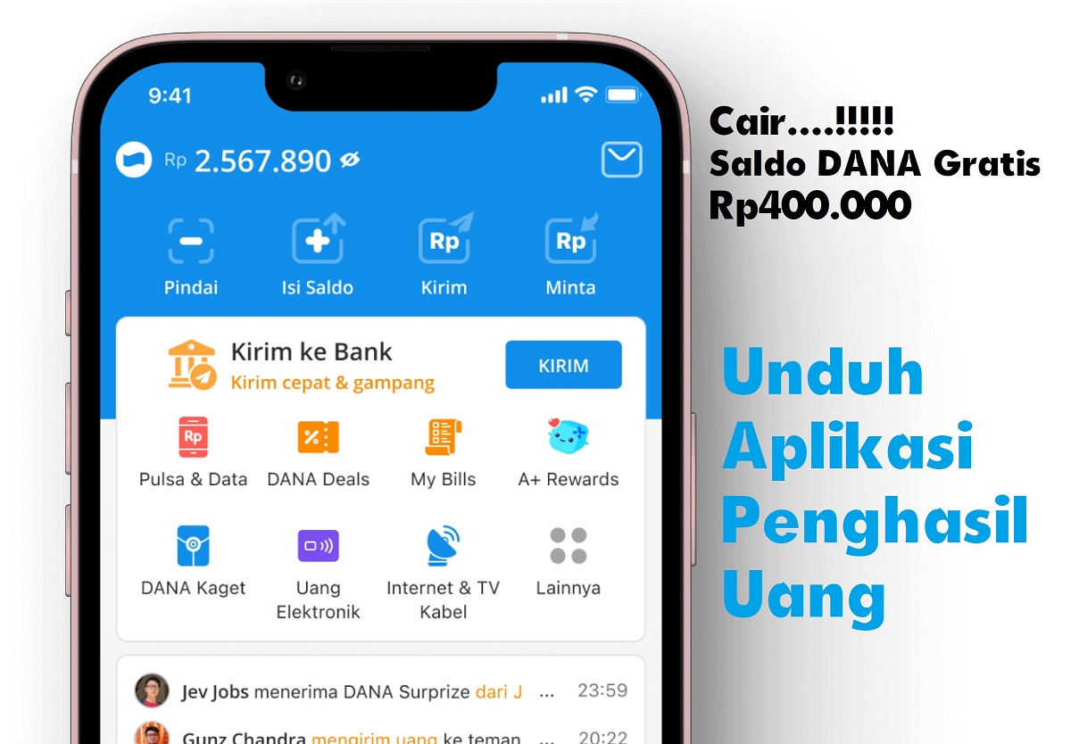 Unduh Dua Aplikasi Penghasil Uang Berikut, Bisa Cairkan Saldo DANA Gratis Rp400.000