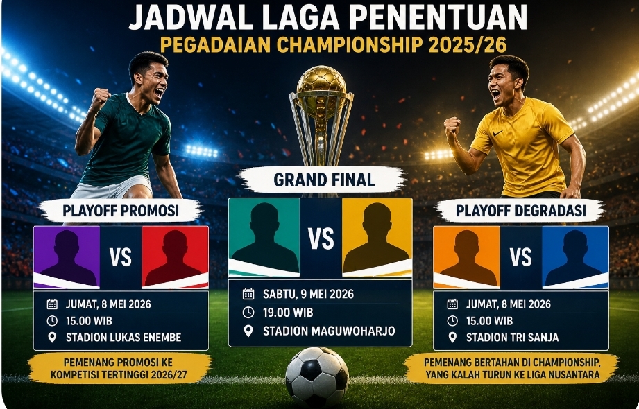 CEK Ini Jadwal Final dan Playoff Pegadaian Championship 2025/26, Laga Penentuan Segera Dimulai